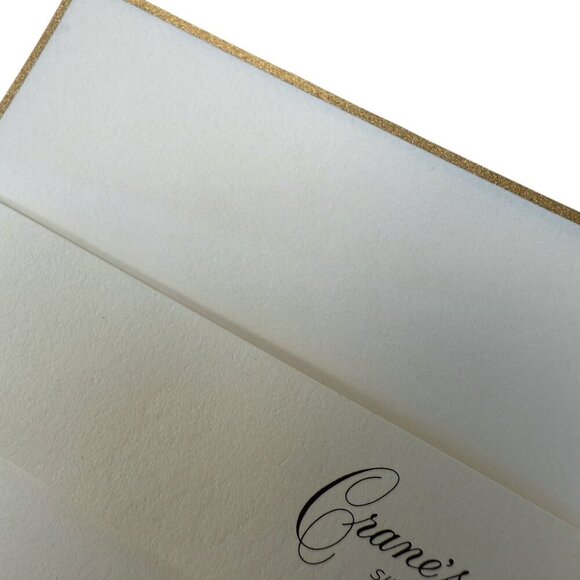 CRANES Fine Writing Paper 18 sheets + Envelopes Cream Gold Partially Used Boxed - Picture 10 of 10